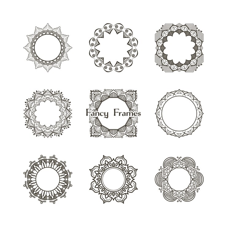 Vetor grátis coleção de quadros ornamentais