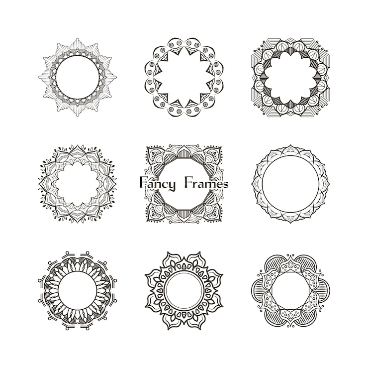 Coleção de quadros ornamentais