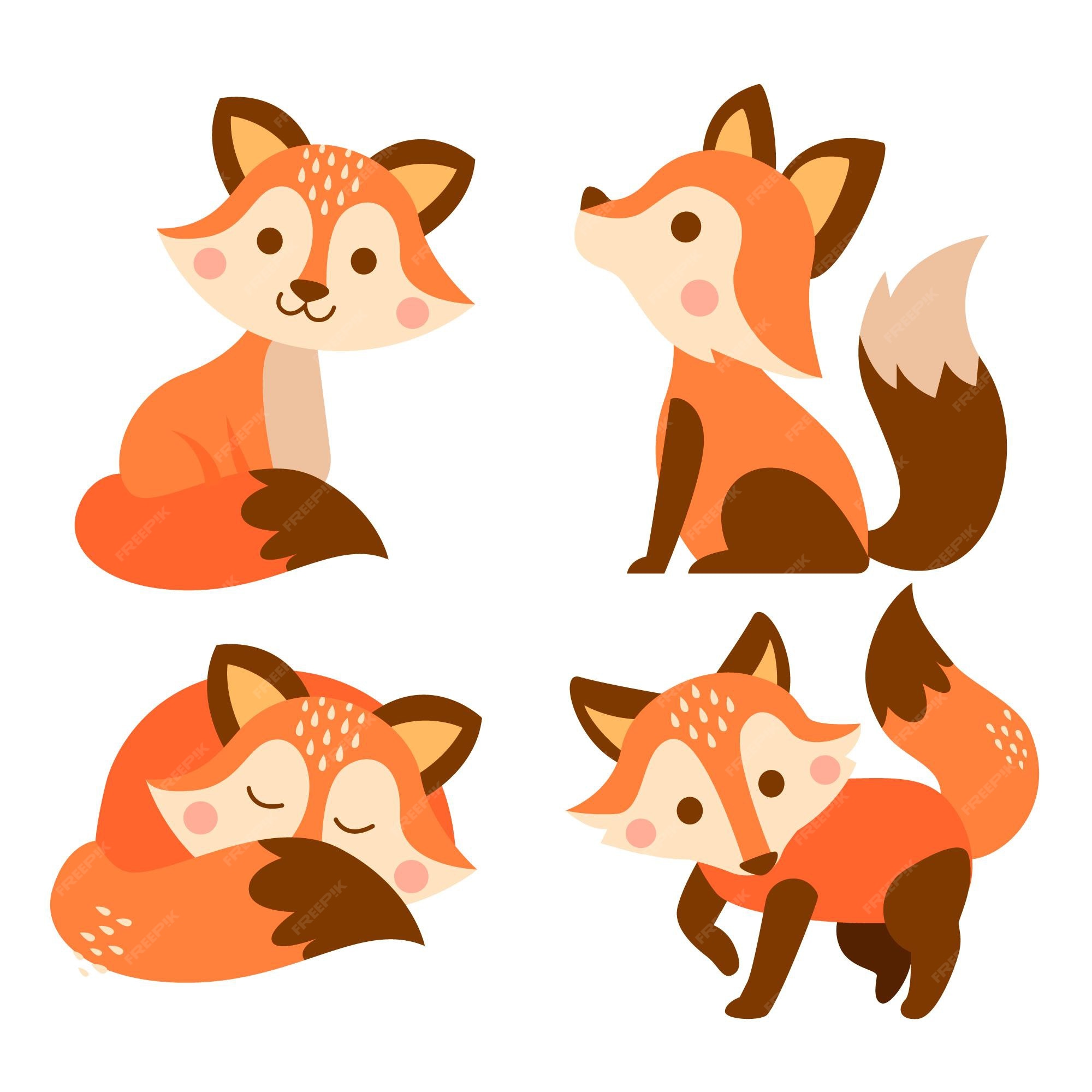 Desenhos Animados Desenhados à Mão De Fox Clipart PNG , Pintado à Mão,  Raposa, Desenho Animado Imagem PNG e PSD Para Download Gratuito