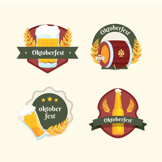 Coleção de rótulos da Oktoberfest