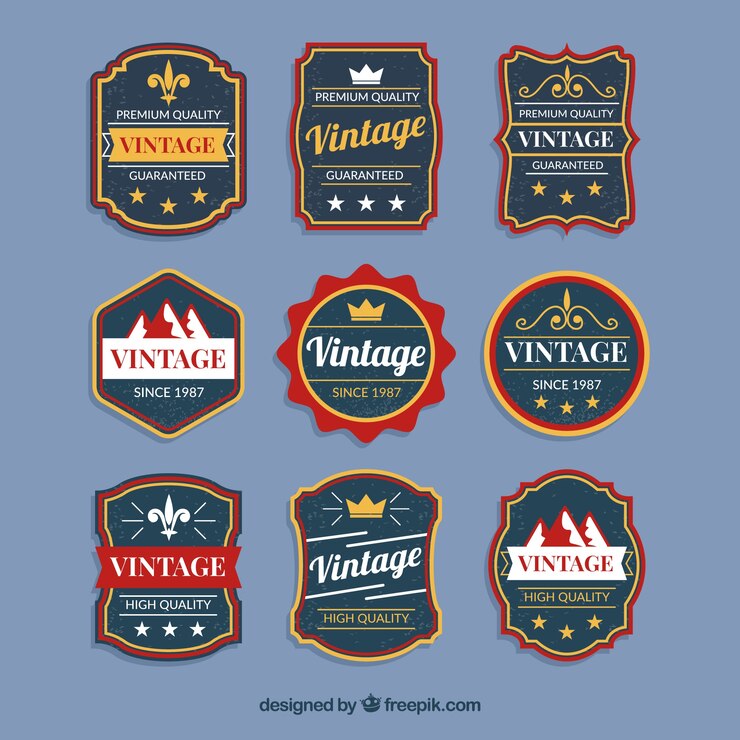 Vetor grátis coleção de rótulos em estilo vintage