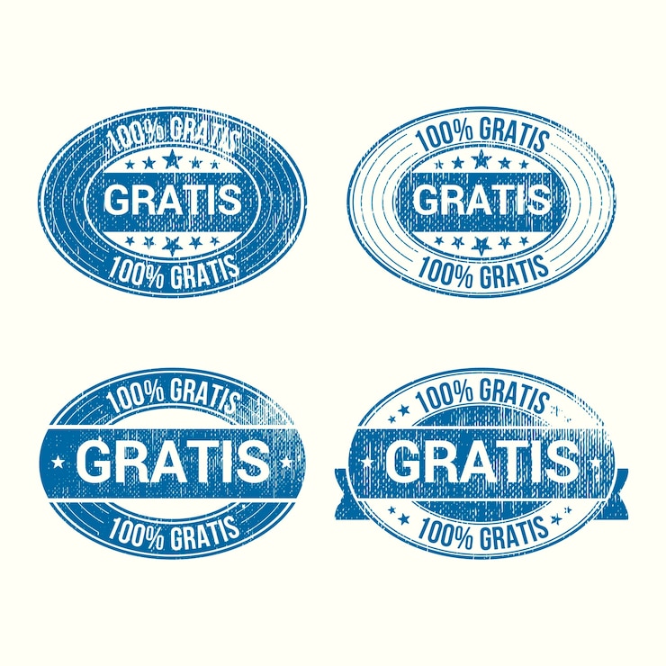 Vetor grátis coleção de selos gratuitos desenhados à mão