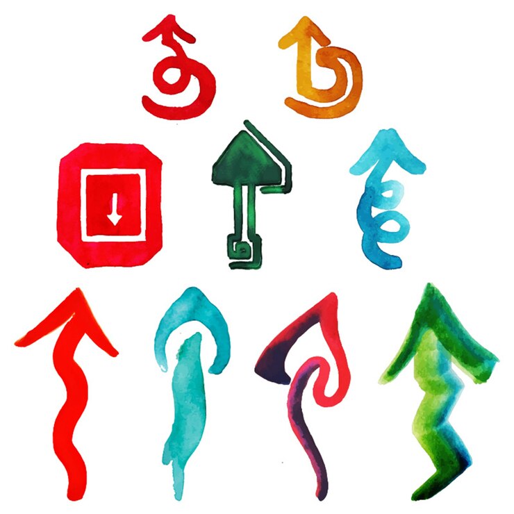 Vetor grátis coleção de setas de aquarela
