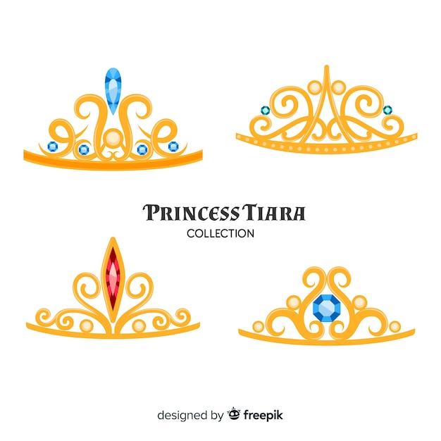 Coleção de tiara princesa dourada