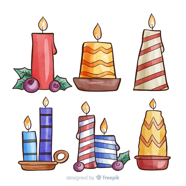 Coleção de velas de natal