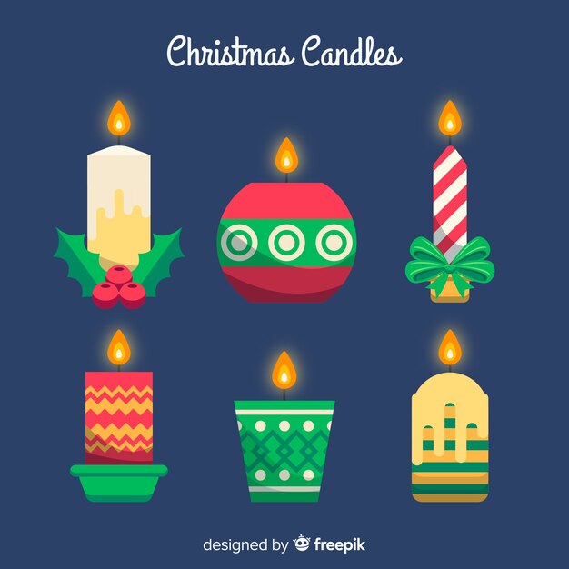 Coleção de velas de natal