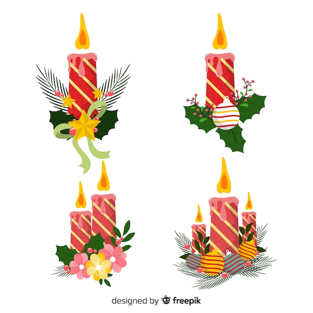 Coleção de velas de natal