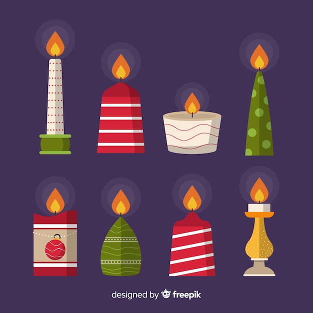 Coleção de velas de natal