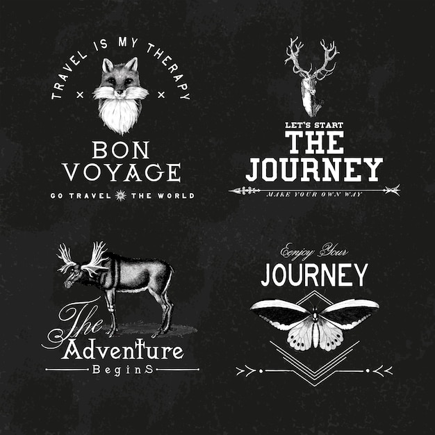 Coleção de vetores de design de logotipo de aventura