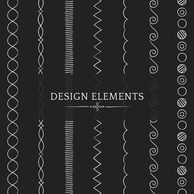 Vetor grátis coleção de vetores de elementos de design linha divisória
