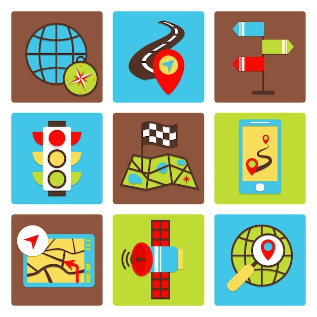 Vetor grátis coleção dos ícones de viagem