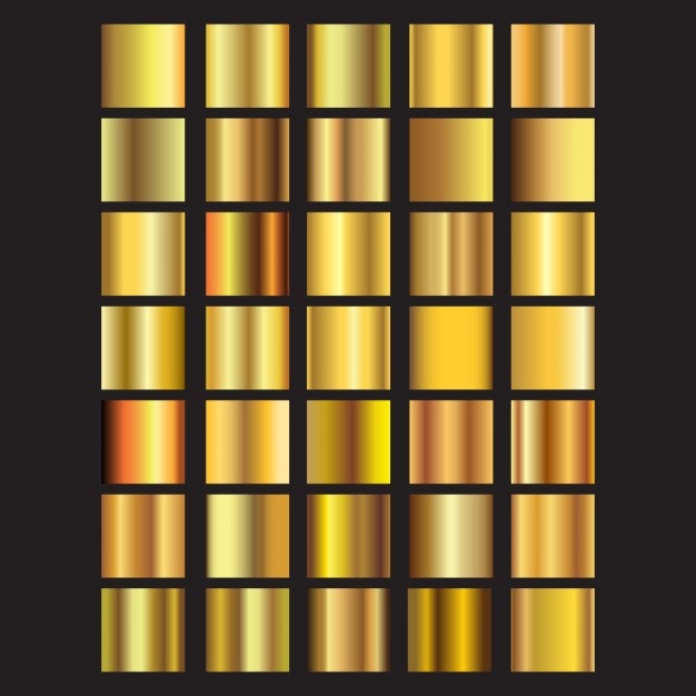 Vetor grátis coleção dourada quadrados