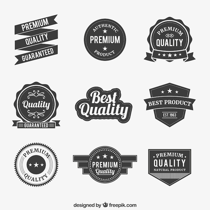 Vetor grátis coleção emblemas premium