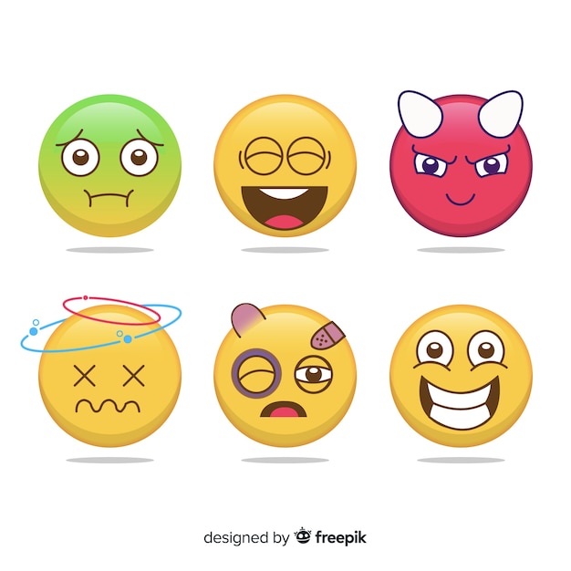 Vetor grátis coleção emoji