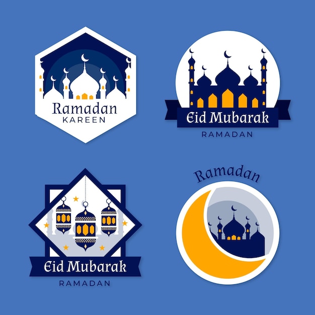 Coleção flat ramadan label