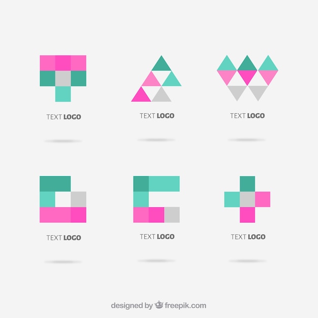 Vetor grátis coleção logos geométricas