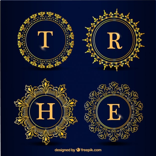 Coleção logotipo dourado elegante