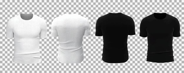 coleção masculina de camisetas brancas e pretas