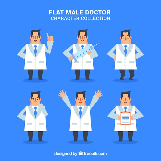 Coleção masculina de personagem médico