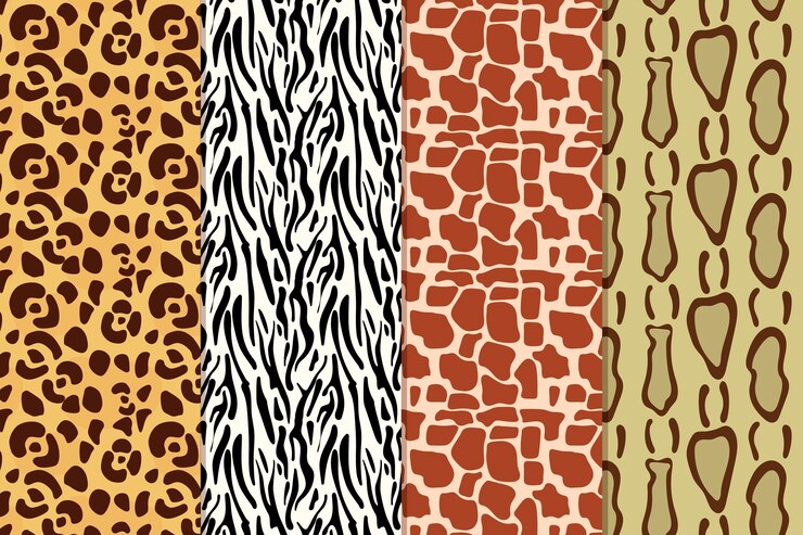 Vetor grátis coleção moderna de estampas de animais