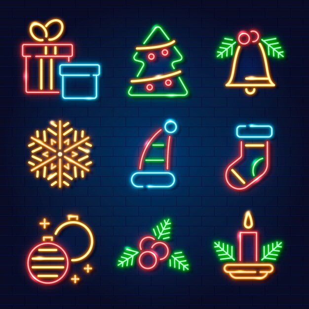 Coleção Neon Christmas Element