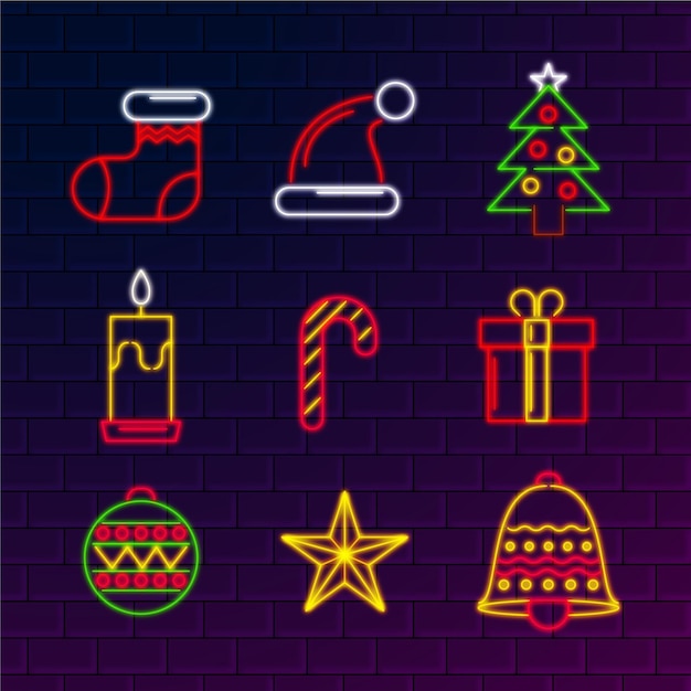 Coleção Neon Christmas Element