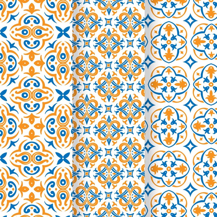 Vetor grátis coleção ornamental arabic pattern