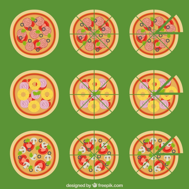 Vetor grátis coleção pizzas