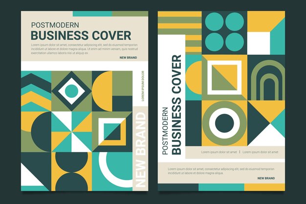 Coleção pós-moderna de capa de negócios
