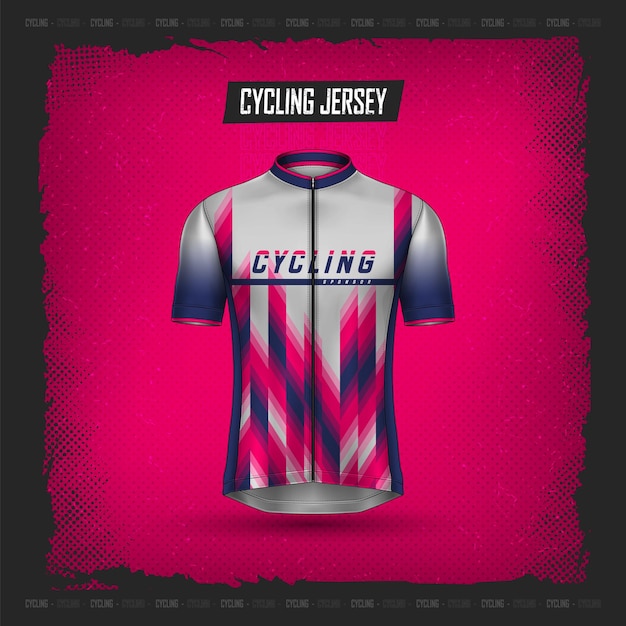 Vetor grátis coleção premium de camisas de ciclismo