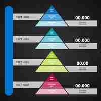 Vetor grátis coleção template pyramid infográfico