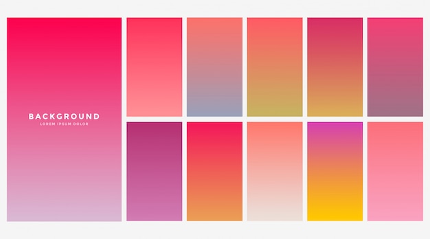Coleção vibrante de gradientes para aplicativos móveis