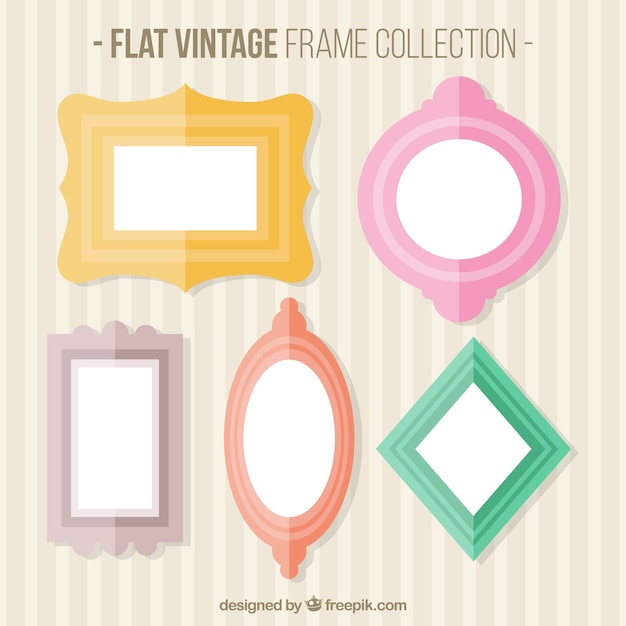 Vetor grátis coleção vintage frame para decoração de casa