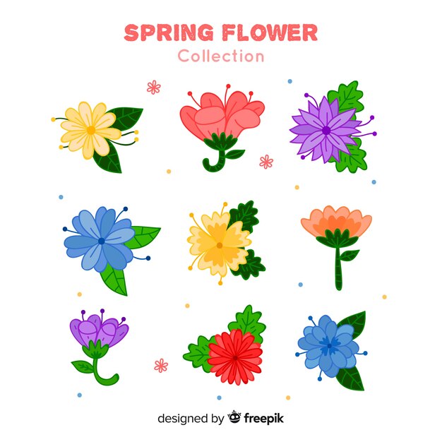 Colecção de flores de primavera