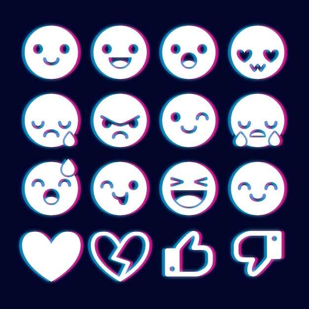 Coleções de emojis Glitch