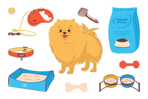 Coleira de brinquedos de acessórios para comida de desenho animado para cachorro
