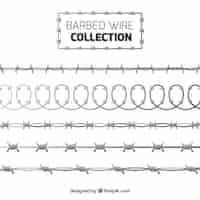 Vetor grátis coleta de arame farpado