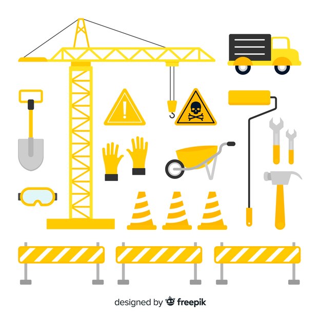 Coleta de equipamentos de construção