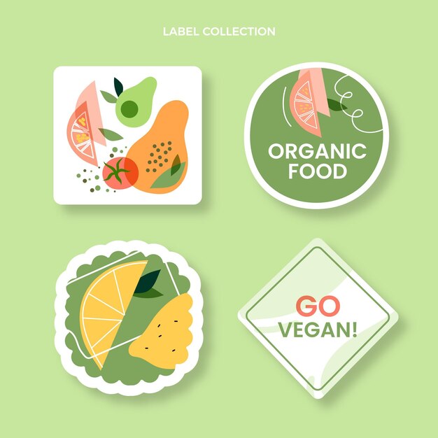 Coleta de rótulos de alimentos planos