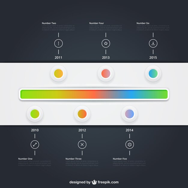 Colorful cronograma infográfico