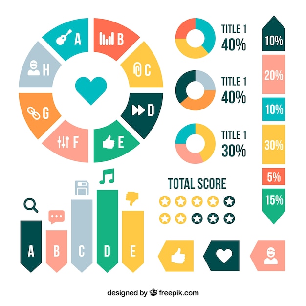 Vetor grátis colorful infográfico