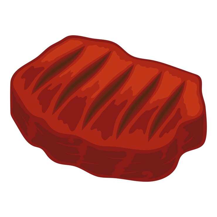 Vetor grátis comida grelhada de carne