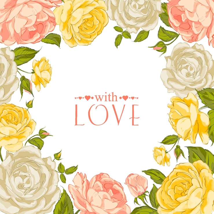 Vetor grátis como cortesia da ilustração vetorial de quadro de rosas