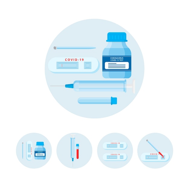 Vetor grátis como o teste de coronavírus funciona