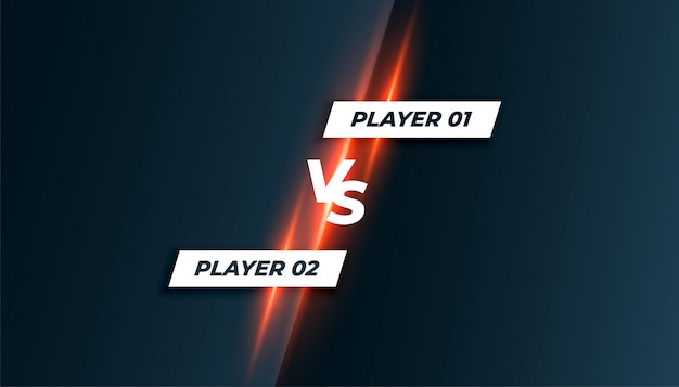 Competição de esporte ou jogo versus vs tela de fundo Vetor grátis