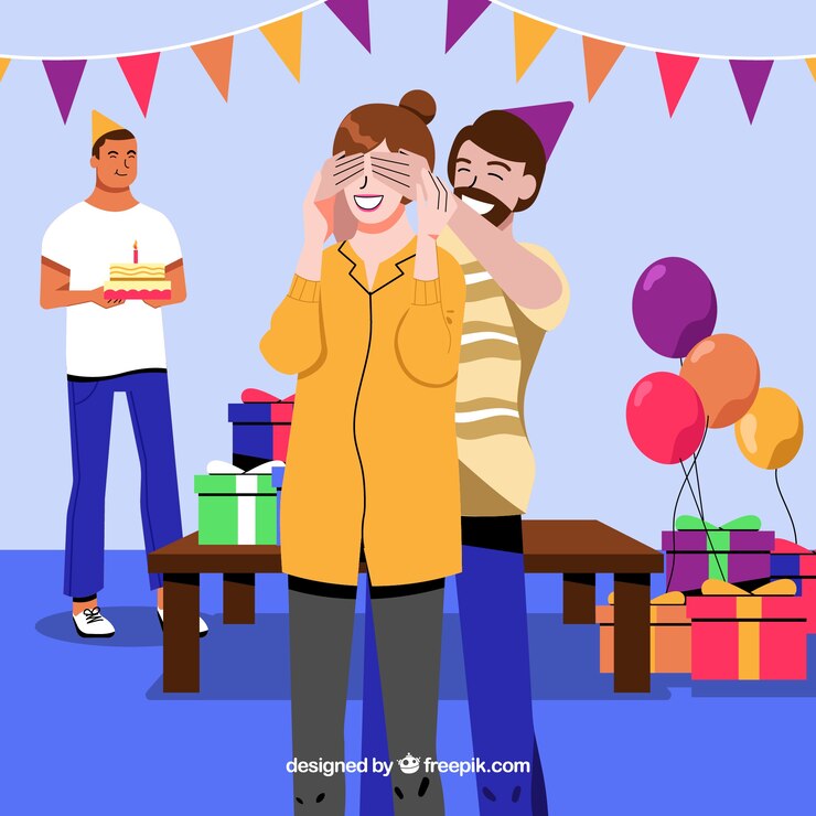 Vetor grátis composição de aniversário linda com estilo moderno