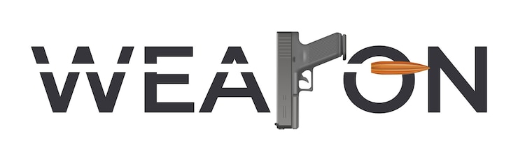Vetor grátis composição de guerra de armas de texto plano atingido por bala voadora com imagem realista de ilustração vetorial de pistola