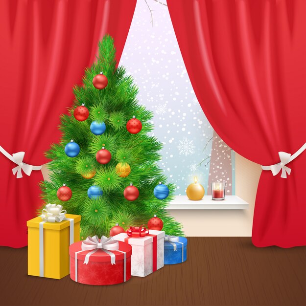 Composição de Natal em casa