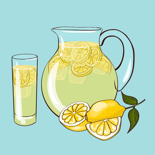 Vetor grátis composição flat limonada