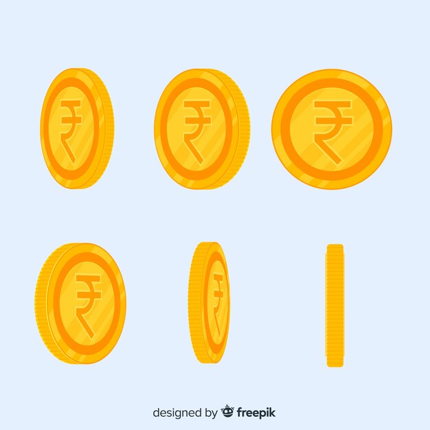 Composição moderna de rúpias indianas